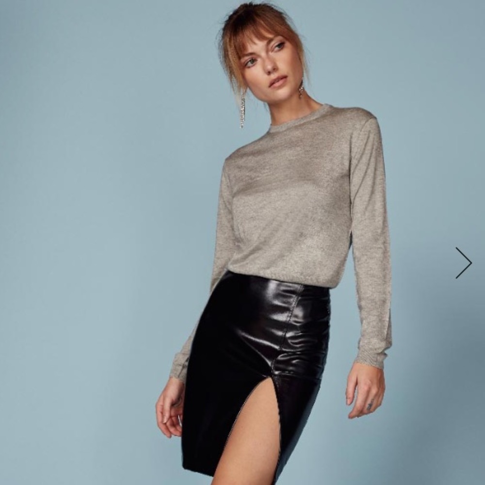 Reformation Vegan Leather Skirt NWT